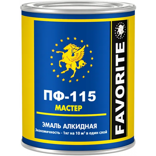 Эмаль алкидная Фаворит ПФ 115 Мастер 2.4 кг зеленая