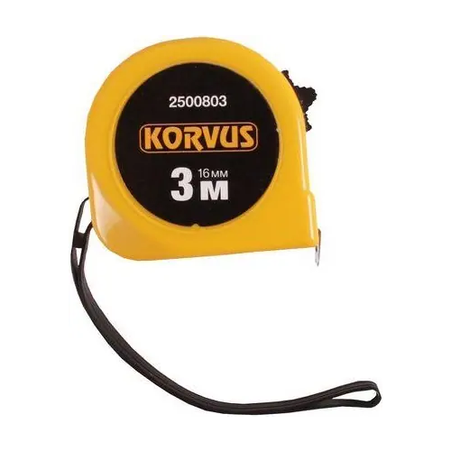 Рулетка Korvus 3 м*16 мм пластмасса