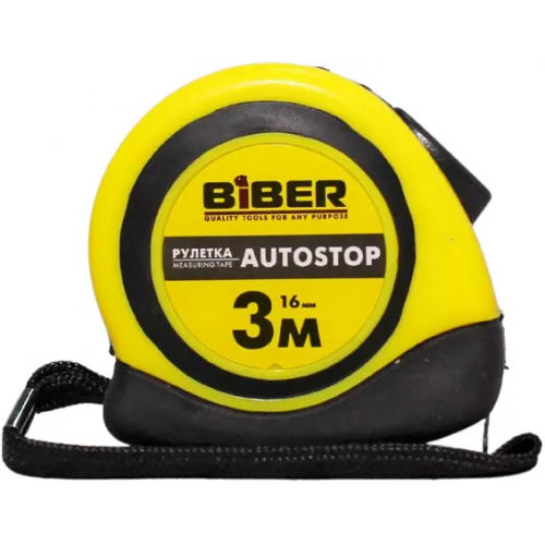 Рулетка Бибер Autostop 3 м*16 мм