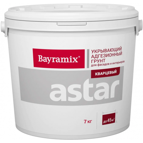 Укрывающий адгезионный грунт Bayramix Кварцевый Astar 7 кг база B2