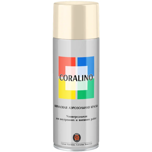 Акриловая аэрозольная краска универсальная East Brand Coralino 520 мл светлая слоновая кость RAL 1015 глянцевая