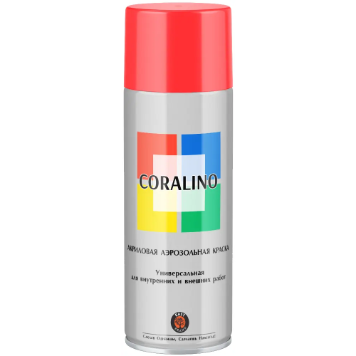 Акриловая аэрозольная краска универсальная East Brand Coralino 520 мл светофорно красный RAL 3020 глянцевая