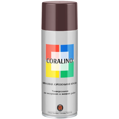 Акриловая аэрозольная краска универсальная East Brand Coralino 520 мл шоколадно коричневая RAL 8017 глянцевая