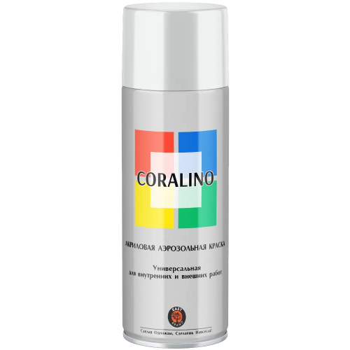 Акриловая аэрозольная краска универсальная East Brand Coralino 520 мл белая RAL 9003 глянцевая