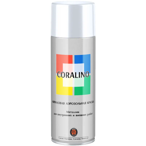 Акриловая аэрозольная краска металлик East Brand Coralino 520 мл яркий хром