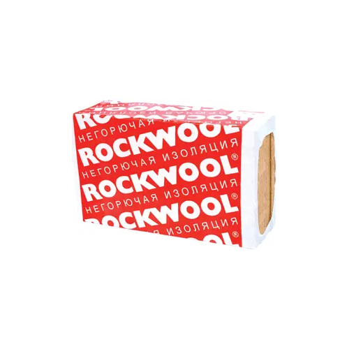 Жесткая плотная теплоизоляционная плита из каменной ваты Rockwool Фасад Баттс Оптима 0.6*1.2 м/140 мм