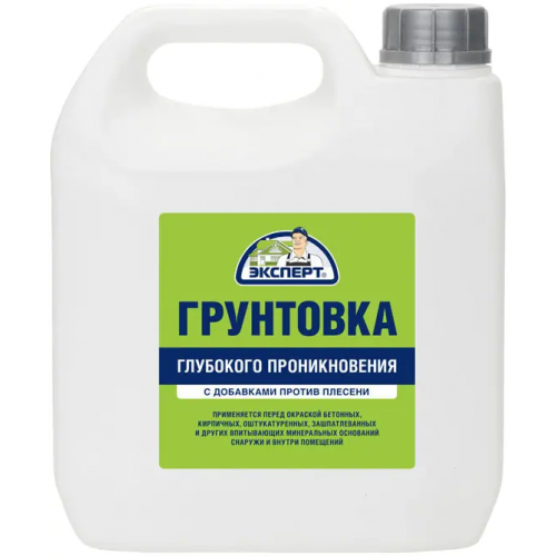 Акриловая грунтовка глубокого проникновения Эксперт 3 кг до 30°С