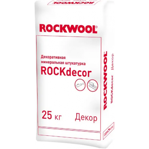Декоративная минеральная штукатурка Rockwool Rockdecor 25 кг 2 мм камешковая фактура шуба