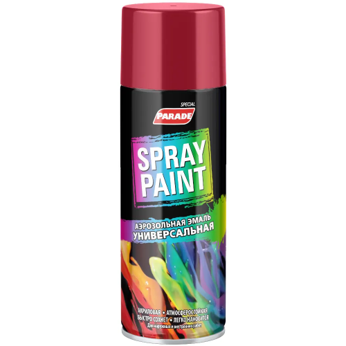 Аэрозольная эмаль универсальная Parade Spray Paint 400 мл рубиново красная RAL 3003 матовая