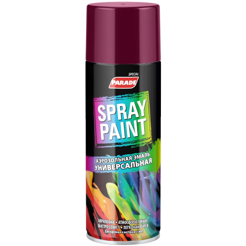 Аэрозольная эмаль универсальная Parade Spray Paint 400 мл винно красная RAL 3005 матовая