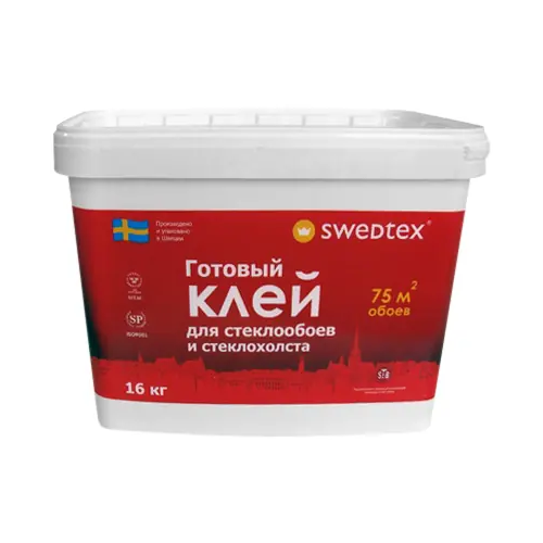 Готовый клей для стеклообоев и стеклохолста Swedtex 16 кг