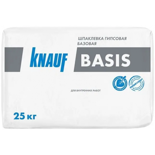 Шпаклевка гипсовая базовая Кнауф Basis 25 кг