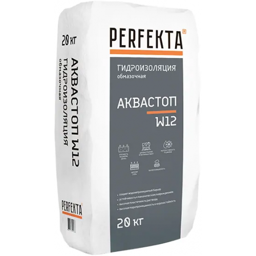 Гидроизоляция обмазочная Perfekta Аквастоп W12 20 кг