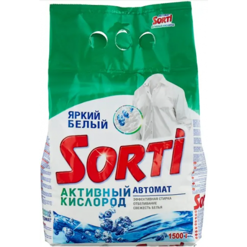 Стиральный порошок Sorti Активный Кислород 1.5 кг автоматическая