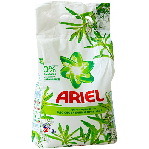 Стиральный порошок аква пудра Ariel Аромат Вербены 3 кг