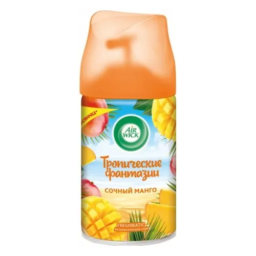 Сменный баллон к автоматическому освежителю воздуха Air Wick Freshmatic Тропические Фантазии Сочный Манго 250 мл