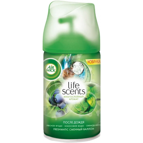 Сменный баллон к автоматическому освежителю воздуха Air Wick Freshmatic Life Scents После Дождя 250 мл
