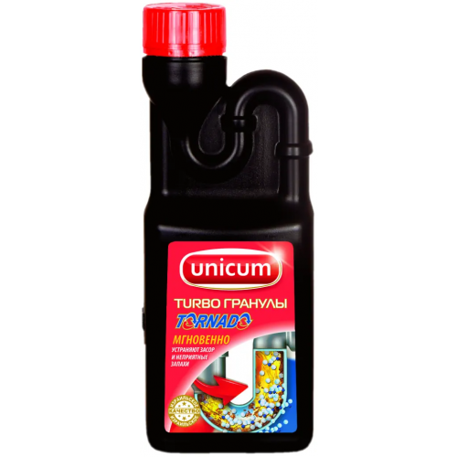 Гранулированное средство для удаления засоров Unicum Tornado 600 г