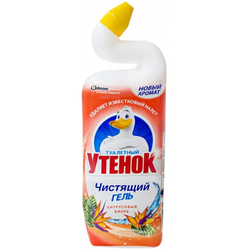 Чистящий гель для унитаза Туалетный Утенок Цитрусовый Вихрь 750 мл