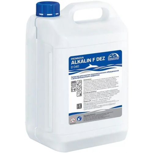 Концентрированное высокопенное моющее средство Dolphin Promnova Alkalin F Dez D 040 5 л