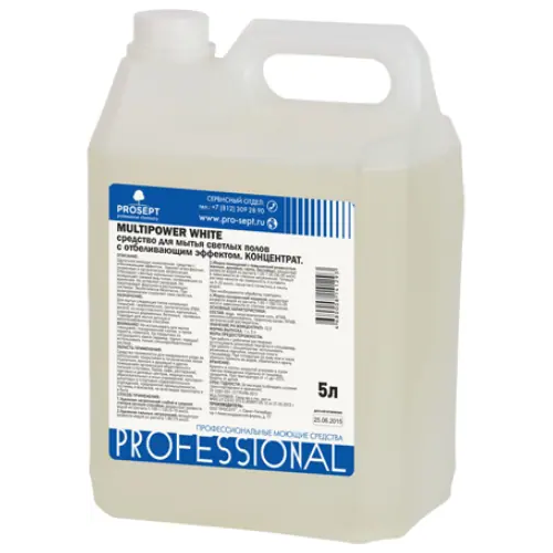 Концентрат для мытья светлых полов Просепт Professional Multipower White 5 л