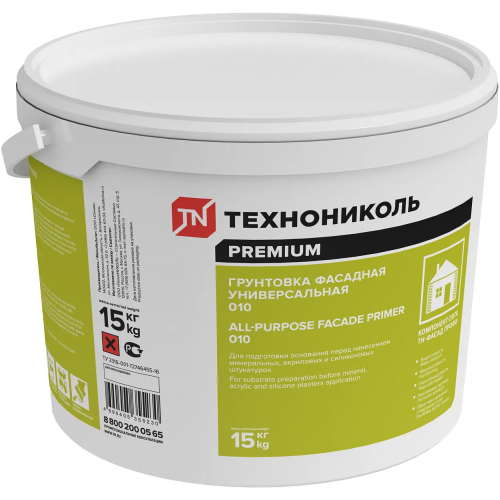 Грунтовка фасадная универсальная Технониколь Premium 010 15 кг