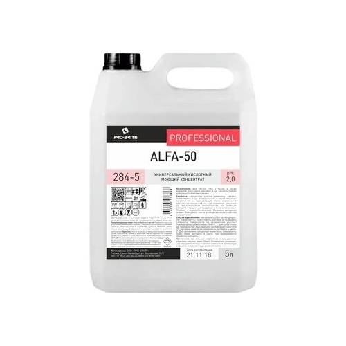 Универсальный кислотный моющий гель для санузлов Pro-Brite Alfa 50 5 л