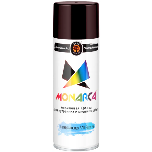 Акриловая краска аэрозольная универсальная East Brand Monarca 520 мл шоколадно коричневая RAL 8017 матовая