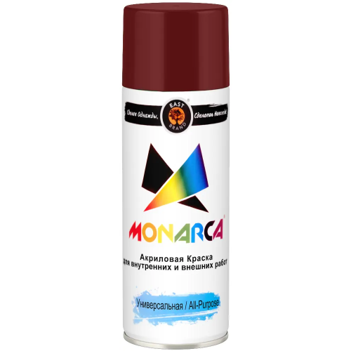 Акриловая краска аэрозольная универсальная East Brand Monarca 520 мл коричнево красная RAL 3011 глянцевая