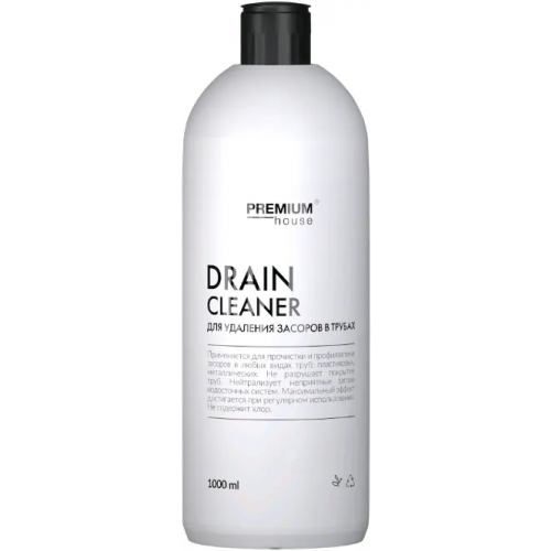 Гель для удаления засоров в трубах Premium House Drain Cleaner 1 л