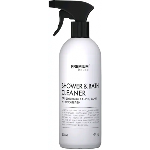 Чистящее средство для душевых кабин, ванн и смесителей Premium House Shower & Bath Cleaner 500 мл