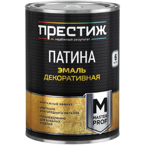 Эмаль декоративная Престиж Master Prof Патина 200 мл серебро