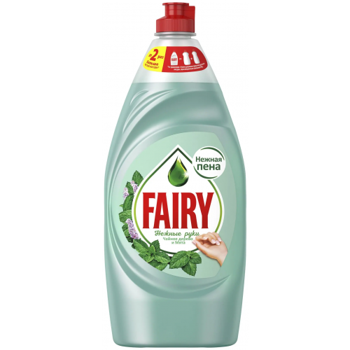 Средство для мытья посуды Fairy Нежные Руки Чайное Дерево и Мята 900 мл 12 бутылок флип топ