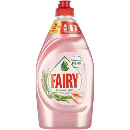 Средство для мытья посуды Fairy Нежные Руки Аромат Розового Жасмина и Алоэ Вера 450 мл