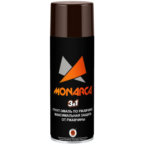 Грунт эмаль по ржавчине East Brand Monarca 3 в 1 520 мл шоколадно коричневая RAL8017