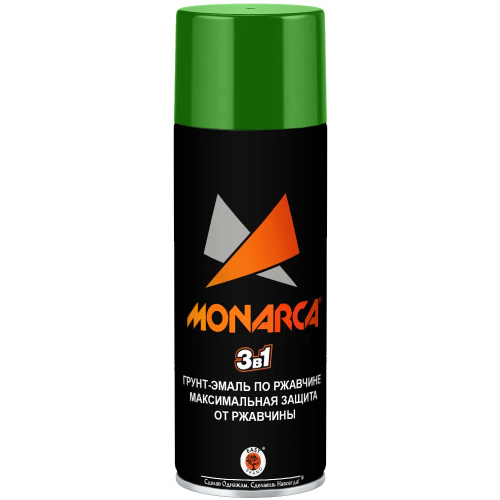 Грунт эмаль по ржавчине East Brand Monarca 3 в 1 520 мл зеленый лист RAL6002