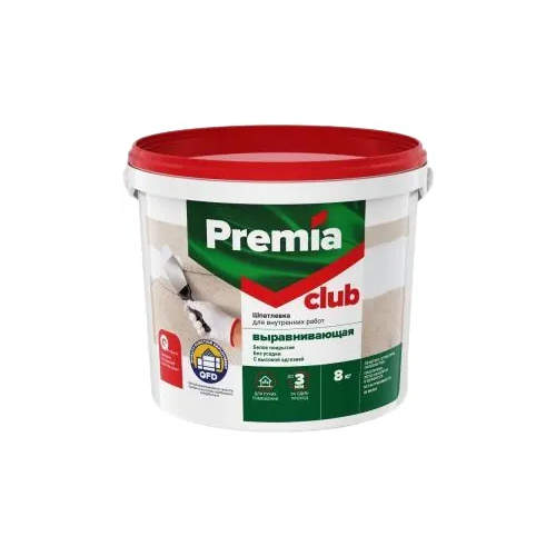 Шпатлевка для внутренних работ выравнивающая Ярославские Краски Premia Club 8 кг