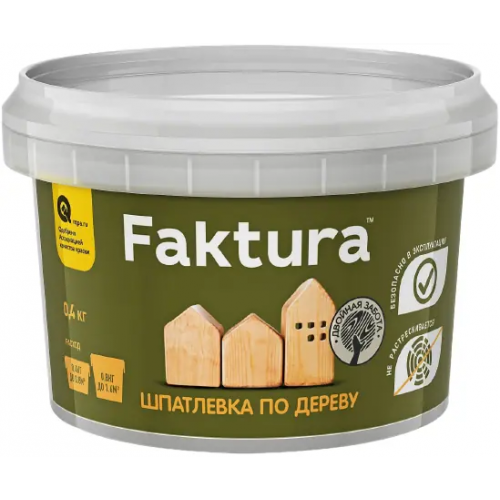 Шпатлевка по дереву Faktura 400 мл белая
