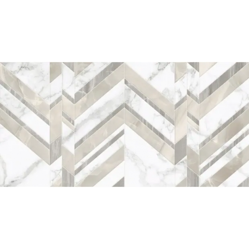 Коллекция Golden Tile Marmo Bianco Marmo Bianco Шеврон G70151 плитка настенная