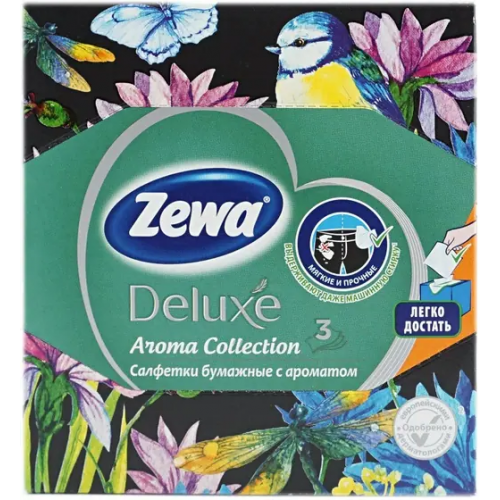 Салфетки бумажные Zewa Deluxe Aroma Collection 60 салфеток в пачке