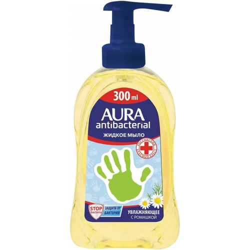 Мыло жидкое увлажняющее Aura Antibacterial Ромашка 300 мл
