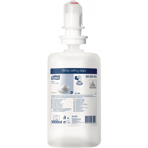 Мыло пена мягкое Tork Premium S4 Mild Foam Soap 1 л