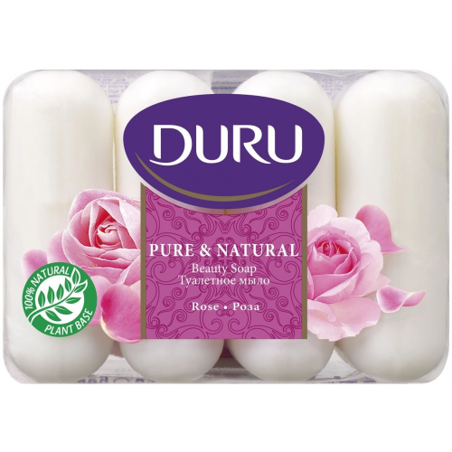 Мыло туалетное Duru Pure & Natural Роза 1 блок