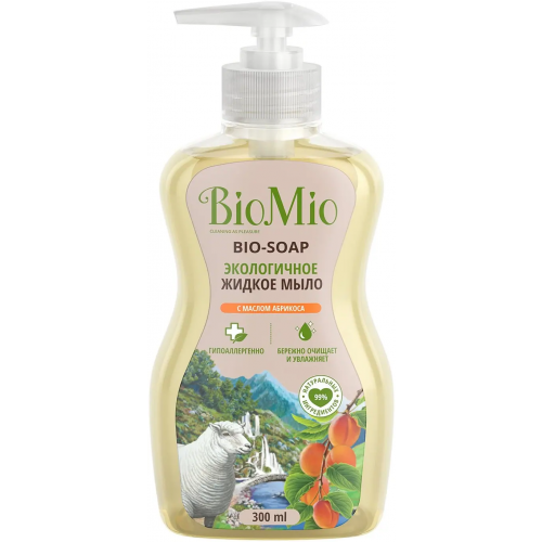Мыло жидкое экологичное Biomio Bio Soap с Маслом Абрикоса 300 мл