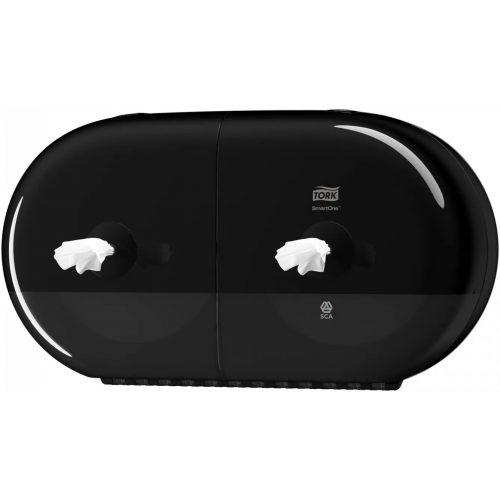 Двойной диспенсер для туалетной бумаги в мини рулонах Tork Smart One Elevation T9 черный