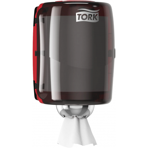 Диспенсер для полотенец с центральной вытяжкой Tork Performance M2 красный, черный