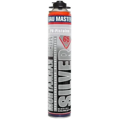 Монтажная пена профессиональная полиуретановая Bau Master Silver 980 г летняя