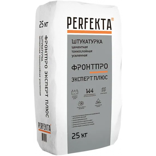 Штукатурка цементная тонкослойная усиленная Perfekta Фронтпро Эксперт Plus 25 кг
