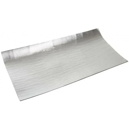 Физически сшитый пенополиэтилен лист Изолон Isolontape 500 №4004 0.75*1 м/4 мм фольга алюм. LA клейкое с пленкой VP 25 кг/м3 серебряный 30 листов