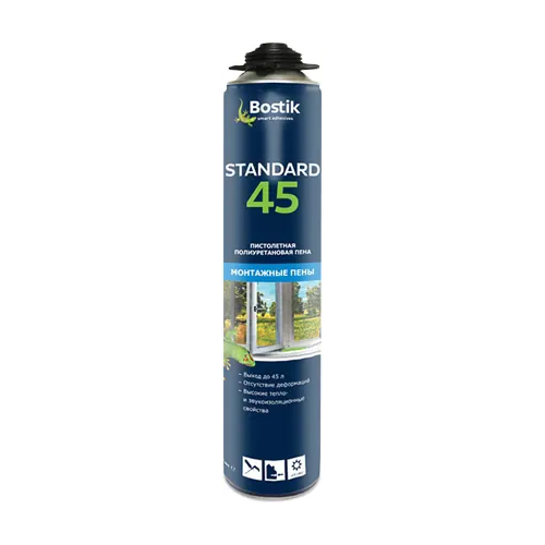 Полиуретановая пистолетная монтажная пена Bostik Standard 45 650 мл